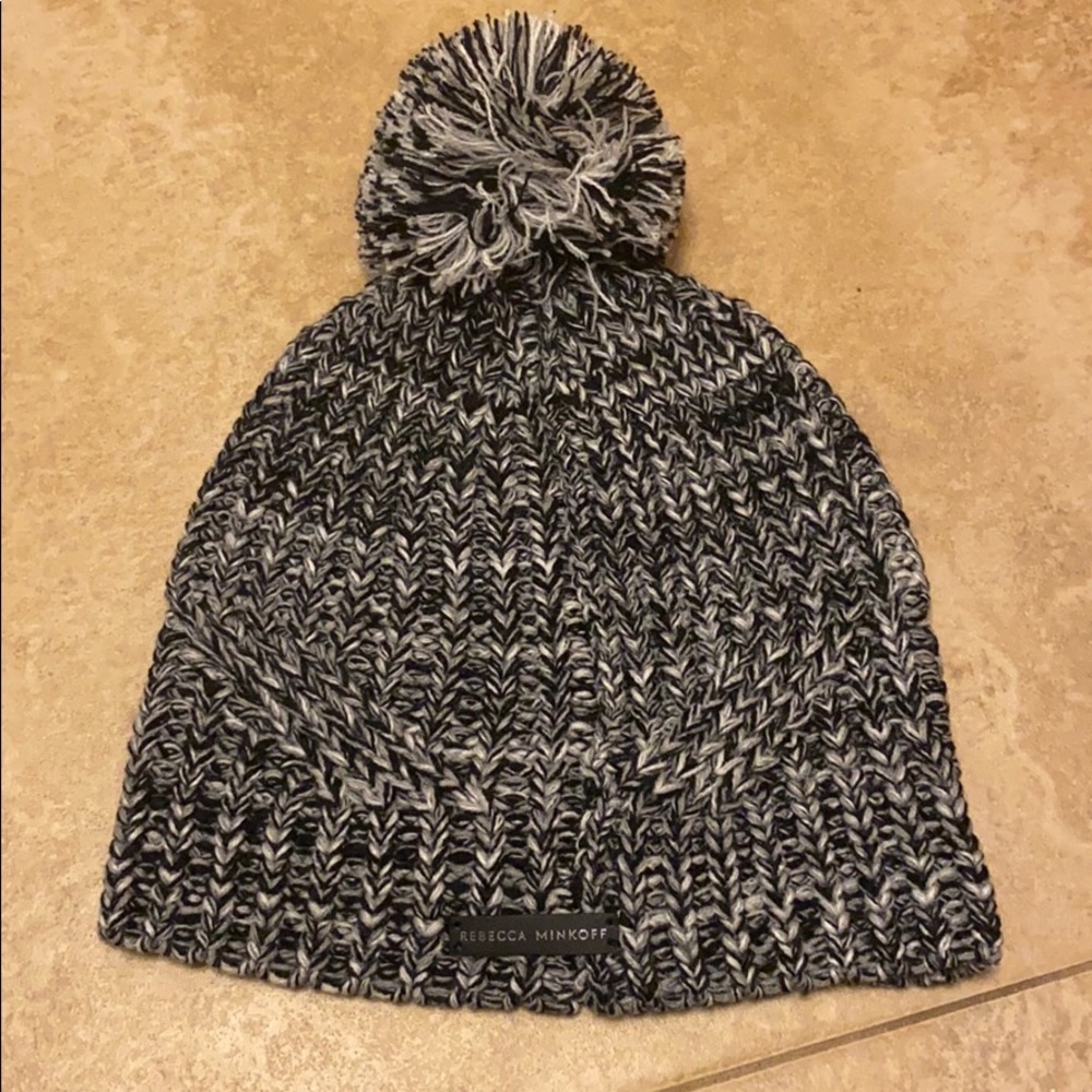 Rebecca Minkoff hat and fingerless gloves set